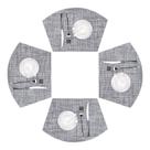 Placemat SHACOS Wedge, conjunto de 4 cinzentos e brancos 30x45x30 cm