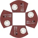 Placemat SHACOS Wedge, conjunto de 4 cores vermelhas bordô, 30x45 cm