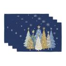 Placemats GEEORY, conjunto de 4, 30x45 cm, azul de Natal