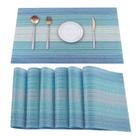 Placemats HeloHo Blue, conjunto de 6 PVC lavável resistente a manchas