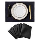 Placemats Home Brilliant Black, conjunto de 8 resistentes ao calor