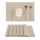 Placemats Leetaltree Beige, conjunto de 6 antiderrapantes resistentes ao calor