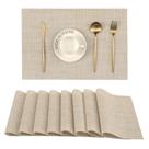 Placemats Leetaltree Beige, conjunto de 8 antiderrapantes resistentes ao calor