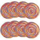 Placemats Okuna Outpost, conjunto redondo colorido de 8 (38 cm)