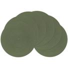 Placemats SHACOS, conjunto redondo de 6, laváveis, 38 cm, verde oliva