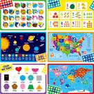 Placemats SpriteGru, pacote com 6 para crianças, antiderrapantes, laváveis e reutilizáveis