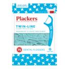 Plackers Dental Floss Plackers Whitening Twin Line Floss Picks 75 quilates, pacote com 3 unidades