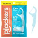 Plackers Twin Line Floss Fio Dental Linha Dupla - 75 Unidades