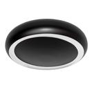 Plafon aliança luz indireta preto fosco