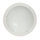 Plafon Alumínio 26cm Branco Vidro Leitoso Plafon Alumínio 26cm Branco Vidro Leitoso