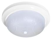 Plafon Aluminio Sol Para 2 Lampadas Bacia de Vidro Lapidada