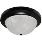 Plafon Aluminio Sol para 2 lampadas Vidro Murano Branco