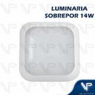 Plafon arandela hermetica led smd 14w sobrepor quadrado 4000k(branco neutro) bivolt ip66