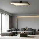 Plafon Arandela Led Triplo Minimalista Linear Sobrepor Luminária 50cm