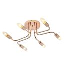 Plafon Aranha 6 Lamp. E14 - Rose Gold Metalico Dinâmica