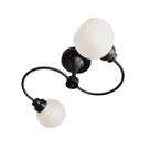 Plafon Bari 2 Lâmp E27 Preto Fosco Caisma 110/220v
