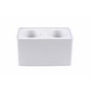 Plafon box duplo zeus gu10 2xmr16 metal branco