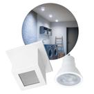 Plafon Box Lexy Sobrepor Luminária Teto 1 Facho Gu10 Externo + LED MR16 Luz Fria St3070 - Branco Plafon Box Lexy Sobrepor Luminária Teto 1 Facho Gu10 Externo + LED MR16 Luz Fria St3070 - Branco