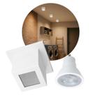 Plafon Box Lexy Sobrepor Luminária Teto 1 Facho Gu10 Externo + LED MR16 Luz Quente St3070 - Branco Plafon Box Lexy Sobrepor Luminária Teto 1 Facho Gu10 Externo + LED MR16 Luz Quente St3070 - Branco