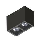 Plafon Boxit Duplo Dicróica MR16 Preto Save Energy