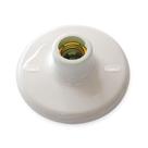 Plafon Branco P/ 1 Lâmpada Soquete E-27 Porcelana