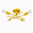 Plafon Central Aluminio Teto E27 5 Luzes Lumini Lab