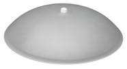 Plafon Charme Com Vidro Redondo Fosco de 300mm Com 1 Furo