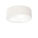 Plafon Cilíndrico Md-3046 Cúpula em Tecido 35x12cm Branco - Bivolt
