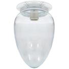 Plafon Colonial Aluminio Branco Com Globo Pera Transpar