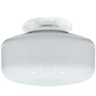 Plafon Colonial Aluminio Branco Drops Leitoso Boca 10 Retrô