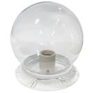 Plafon Colonial Aluminio Branco Globo Transparente Retrô