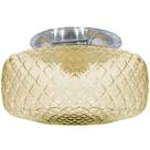 Plafon Colonial Aluminio Natural Drops Bico de Jaca Ambar