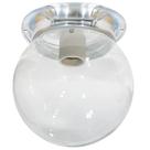 Plafon Colonial Aluminio Natural Globo Transparente Retrô