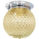 Plafon Colonial Chapa Natural Globo Bico de Jaca Ambar