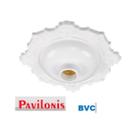 Plafon Colonial Pvc Branco com Soquete - Pavilonis