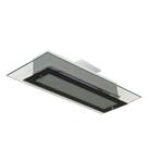 Plafon Com 02 Vidros - Ideal Para Sala / Quarto / Cozinha - Transparente / Preto