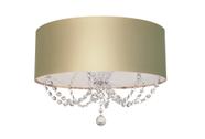 Plafon Com Cristal Legítimo 40cm Cúpula Cor Bronze