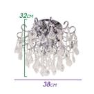 Plafon Cristais Malipiero Cromado (4 Lamp E14) Tupiar Plafon Cristais Malipiero Cromado (4 Lamp E14) Tupiar