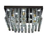 Plafon Cristal Quadrado 50cm 7E14 Led 6500K Bivolt