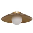 Plafon Cuia Dourado (D)25cm Vidro Opalino CUI1PS01DR025 Plafon Cuia Dourado (D)25cm Vidro Opalino CUI1PS01DR025