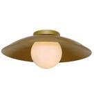 Plafon Cuia Dourado (D)50cm Vidro Opalino CUI1PS01DR050