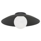 Plafon Cuia Preto (D)25cm Vidro Opalino CUI1PS01PT025