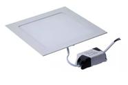 Plafon De Led Quadrado Embutir 6w 3000k Branco Quente Bivolt