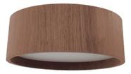 Plafon de Madeira Redondo 30cm com 2 Bocais E27 Cor Imbuia Luminária de teto Plafon de Madeira Redondo 30cm com 2 Bocais E27 Cor Imbuia Luminária de teto