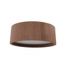 Plafon de Madeira Redondo 50cm com 5 Bocais E27 Cor Imbuia Luminária de teto