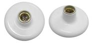 Plafon de Plástico Bocal Porcelana E-27 Foxlux