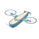 Plafon de Sobrepor Infantil Avião Azul 73cm Led 34W 3 em 1 Bivolt LA1007 Delis