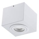 Plafon de Sobrepor Luminária Quadrada Branca Aluzinc Box Dital Sala Cozinha Escritório
