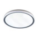 Plafon de Sobrepor Redondo Acrilico Cinza 40cm Led 60W 3 em 1 Bivolt