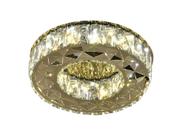 Plafon de sobrepor redondo gold com cristais 35CM controle remoto 3.000k 4.000k e 6.000k Sindora